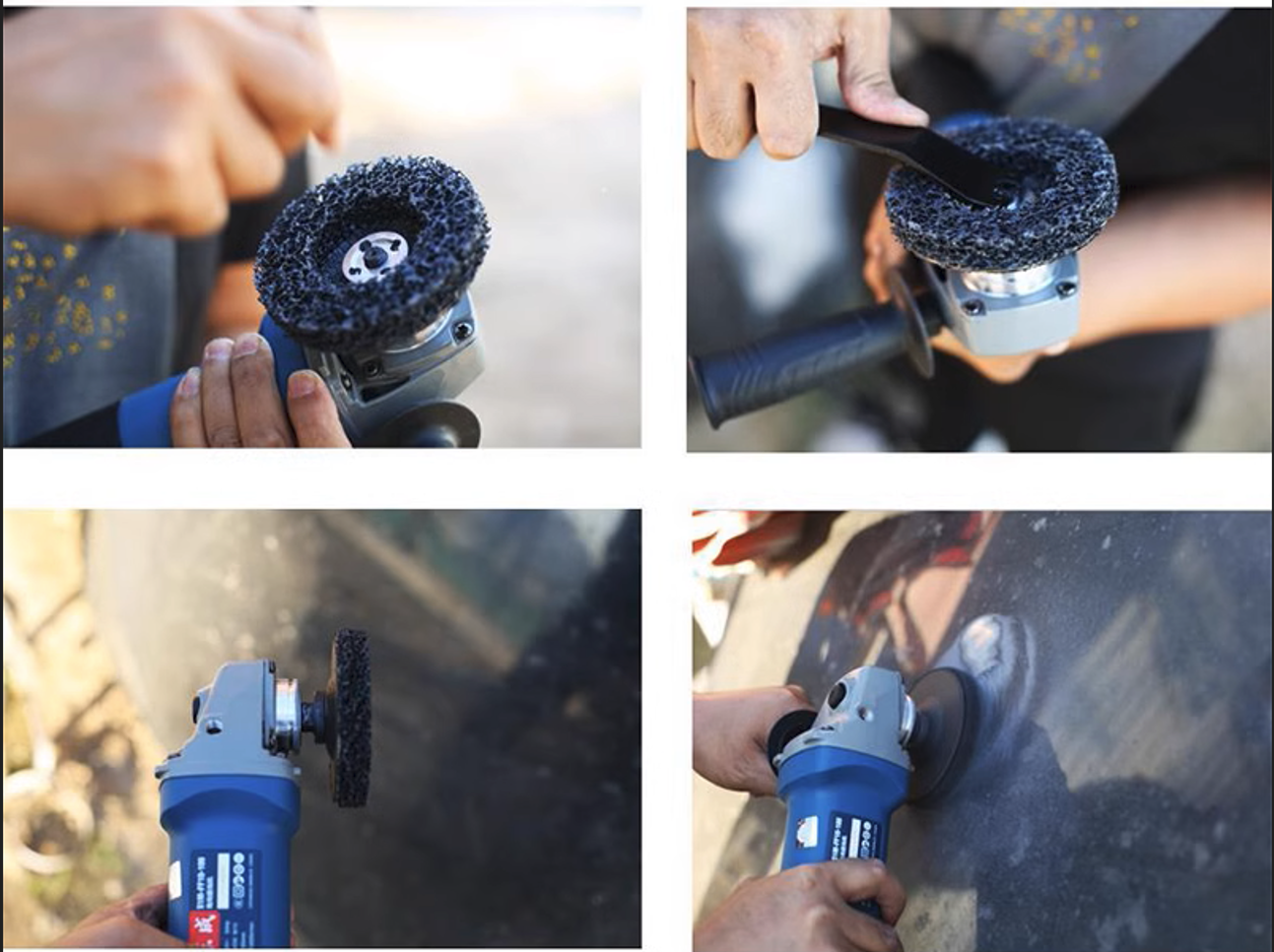 TOP-TOOL strip disc for angle grinder — paint and rust removal