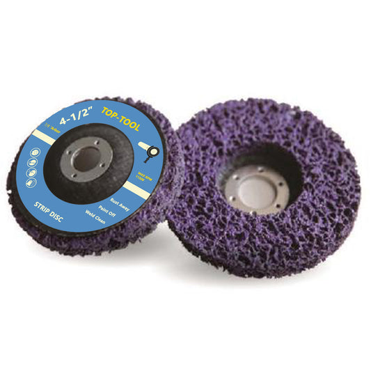 Top-Tool 4 Inch Poly Strip Discs - Rust and Paint Remover Wheel for Angle Grinder