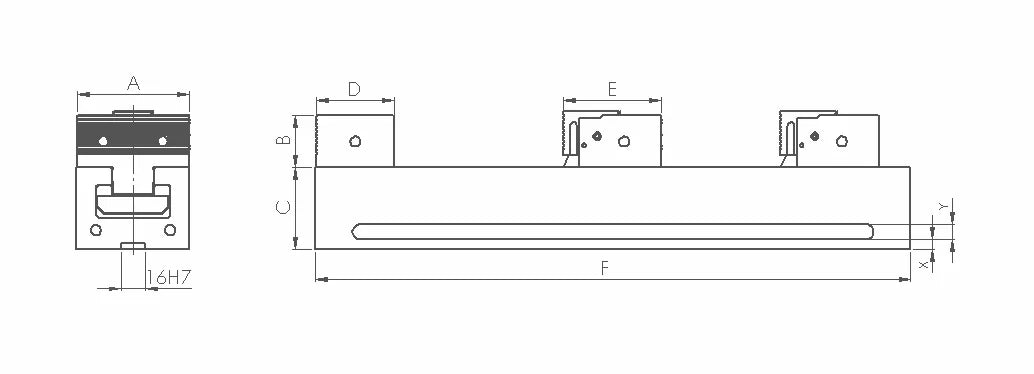 100x400 Multi-Workpiece Precision Vise for milling workholding