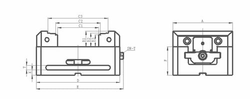 125x215 5-Axis Precision Vise for milling workholding