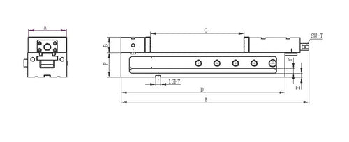 125x300 Quick-Load Precision Vise for milling workholding