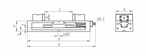 125x300 Self-Centering Vise for milling workholding