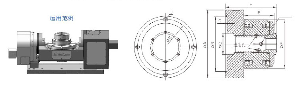 JHB-60 | JHB Hydraulic Rotary Collet Chuck