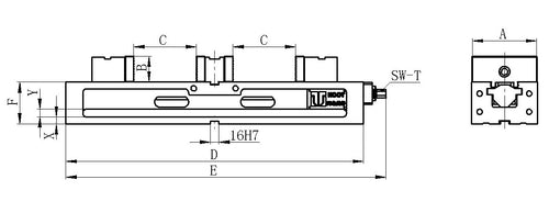 200x75 Double-Station Precision Vise for milling workholding