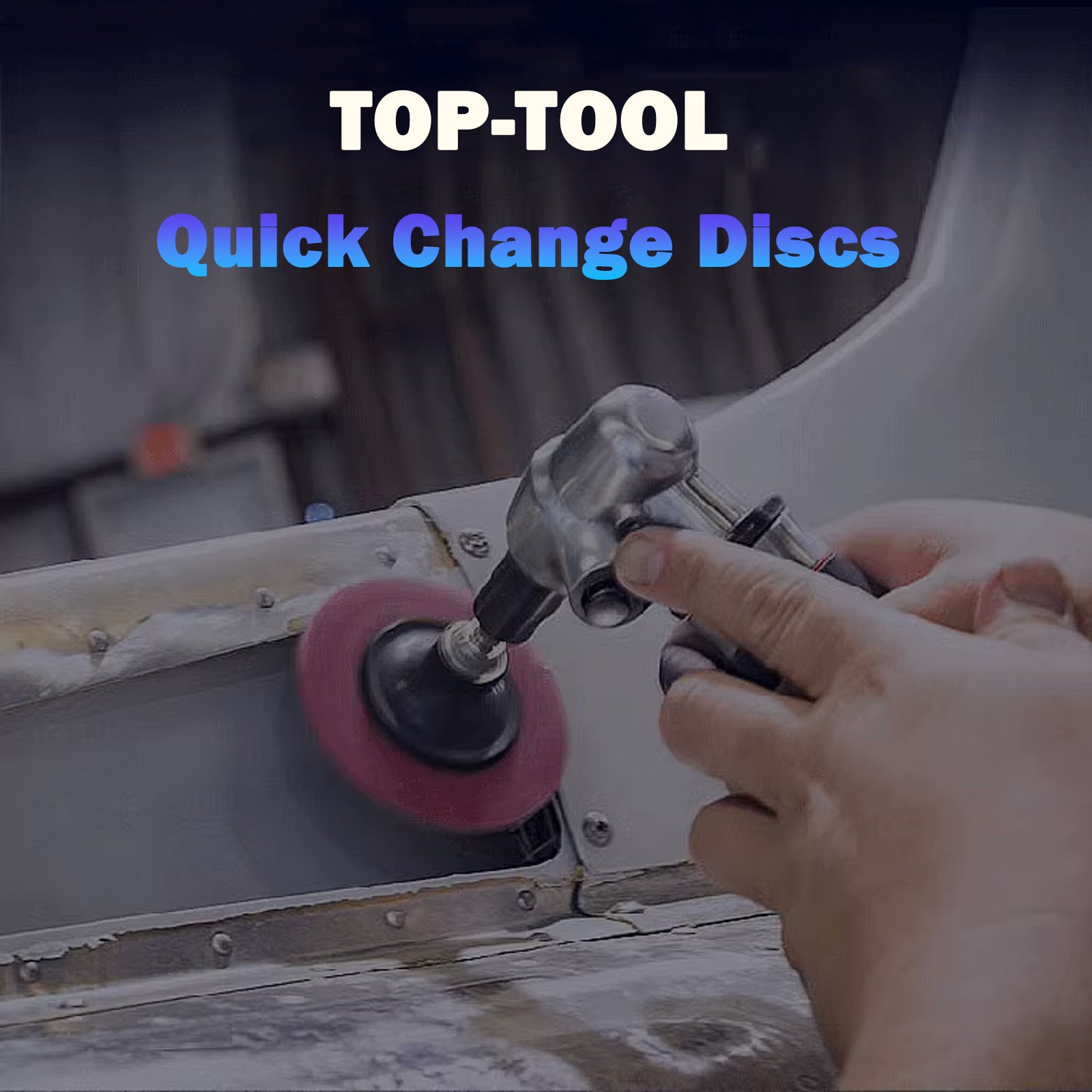 Using a 2 inch roll lock sanding disc on a pneumatic die grinder for automotive rust removal and surface prep