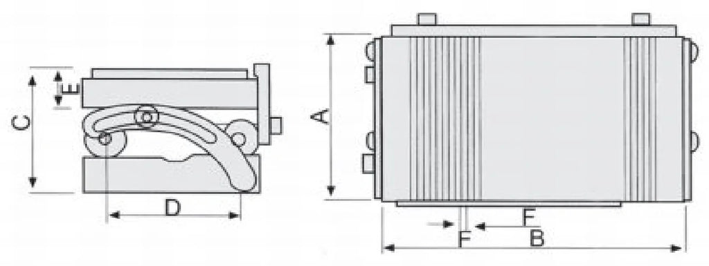 4"x7" Sine Permanent Magnetic Chuck for precision grinding workholding
