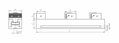75x600 Multi-Workpiece Precision Vise for milling workholding
