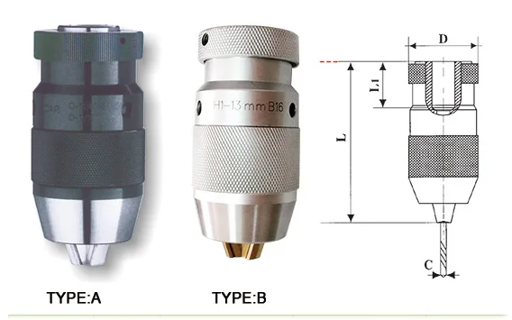 J0216 Keyless Drill Chuck for machine tool drilling setup