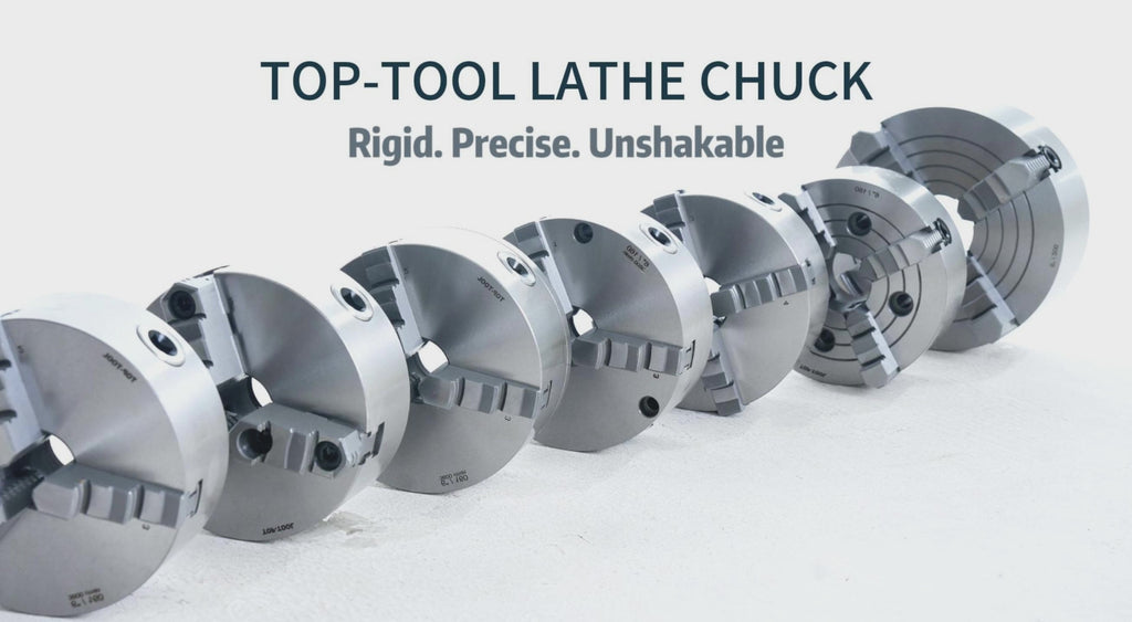TOP-TOOL 400mm / 16-Inch 4-Jaw Independent Lathe Chuck, Plain Back, Clamping Range 25–400 mm (0.98–15.75 in), T-Key