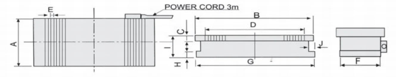 X11 300x1000 Rectangular Electromagnetic Chuck for surface grinding workholding